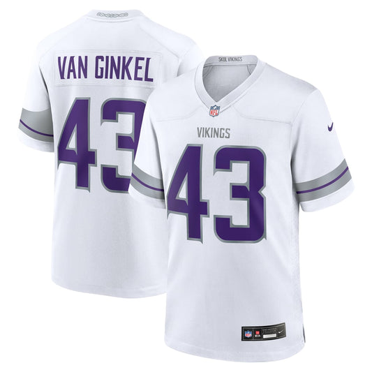 Men's Minnesota Vikings Andrew Van Ginkel Nike White Alternate Game Jersey - Image 1