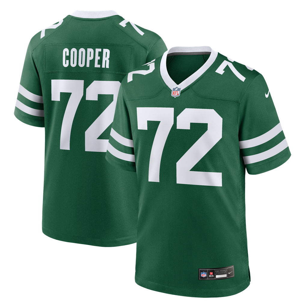 Men's New York Jets Anez Cooper Nike Legacy Green Team Game Jersey - Image 2