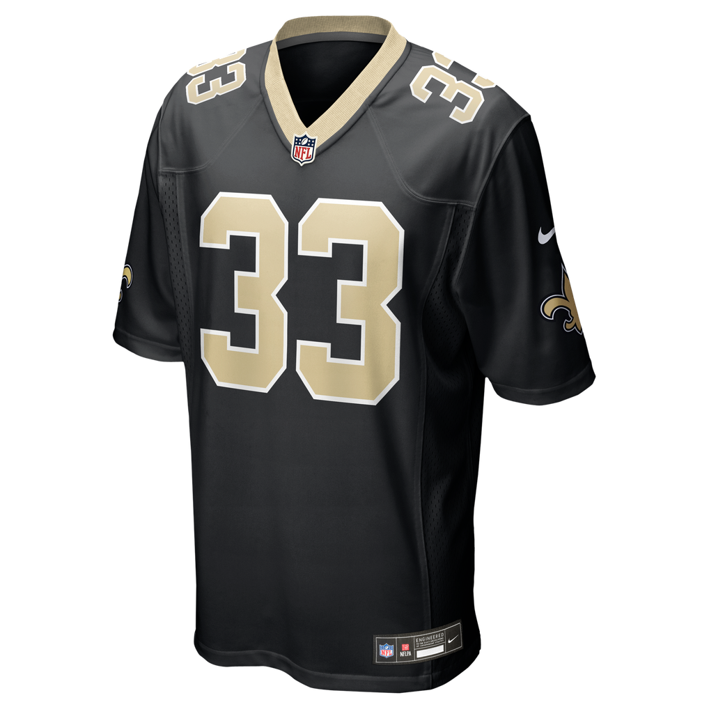 Men's New Orleans Saints Anfernee Jennings Nike Black Team Game Jersey - Image 5
