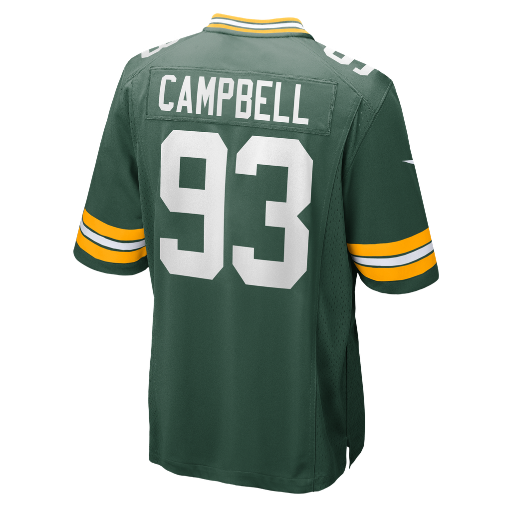 Men's Green Bay Packers Anthony Campbell Nike Green Team Game Jersey - Image 6