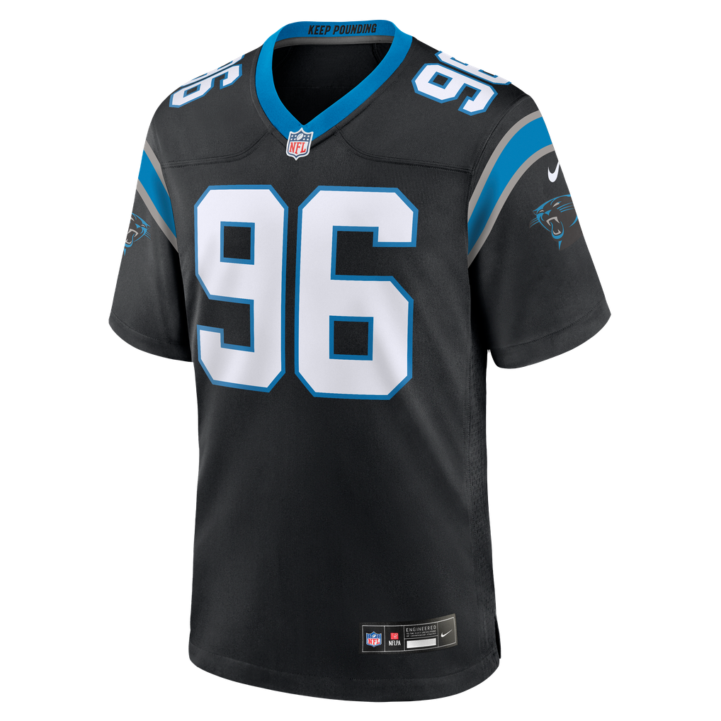 Men's Carolina Panthers Anthony Goodlow Nike Black Team Game Jersey - Image 3