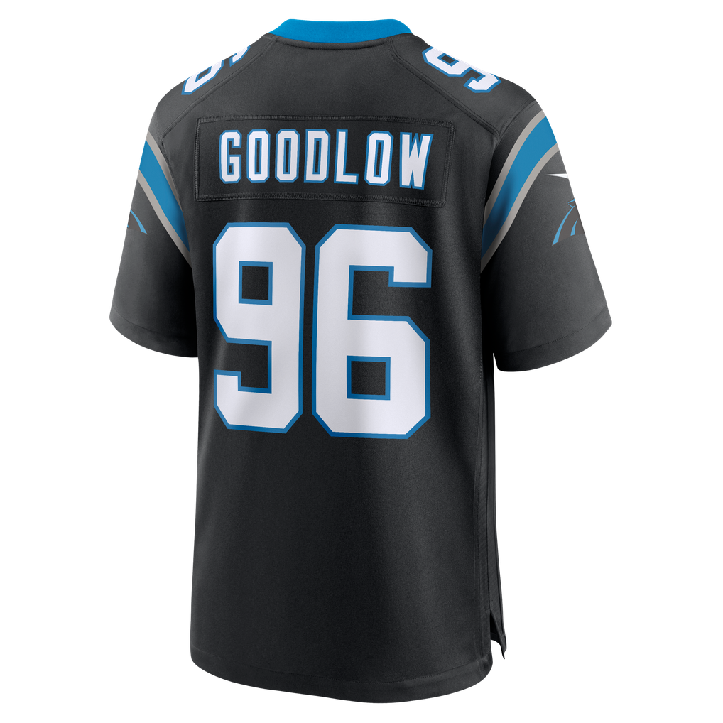 Men's Carolina Panthers Anthony Goodlow Nike Black Team Game Jersey - Image 4
