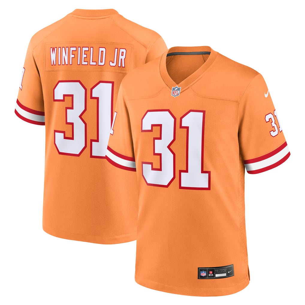 Men's Tampa Bay Buccaneers Antoine Winfield Jr. Nike Orange Throwback Game Jersey - Image 1