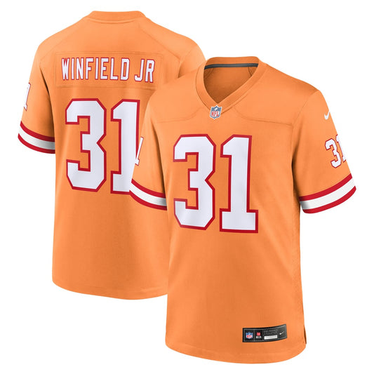 Men's Tampa Bay Buccaneers Antoine Winfield Jr. Nike Orange Throwback Game Jersey - Image 1