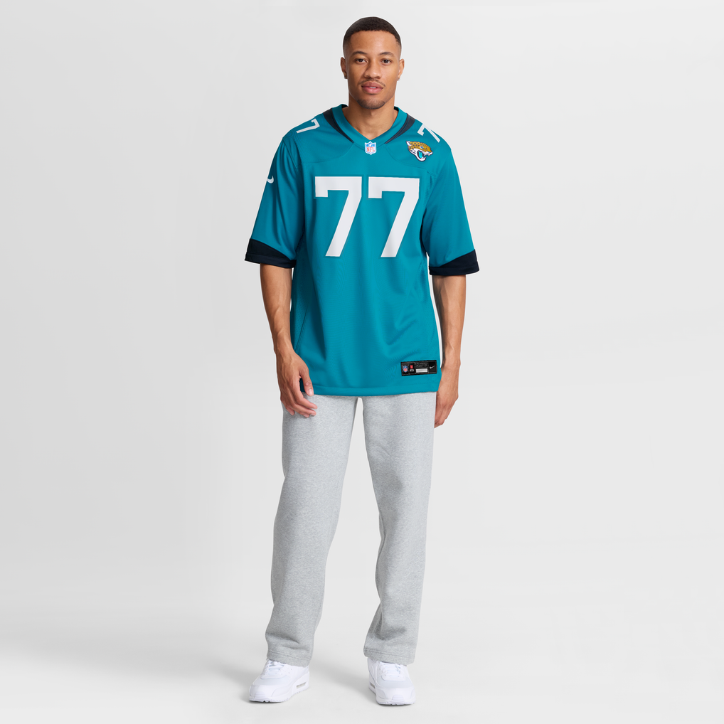 Men's Jacksonville Jaguars Anton Harrison Nike Teal  Game Jersey - Image 8