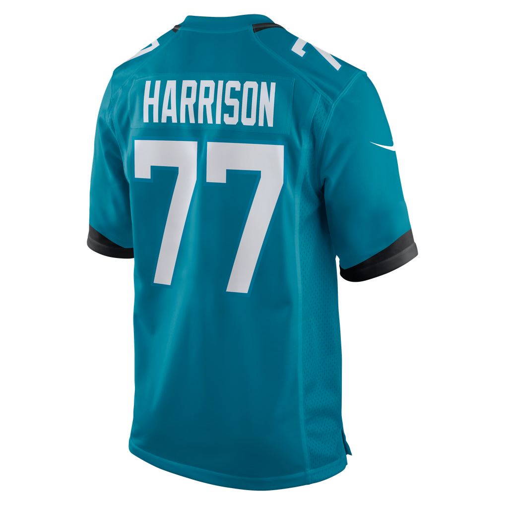 Men's Jacksonville Jaguars Anton Harrison Nike Teal  Game Jersey - Image 4