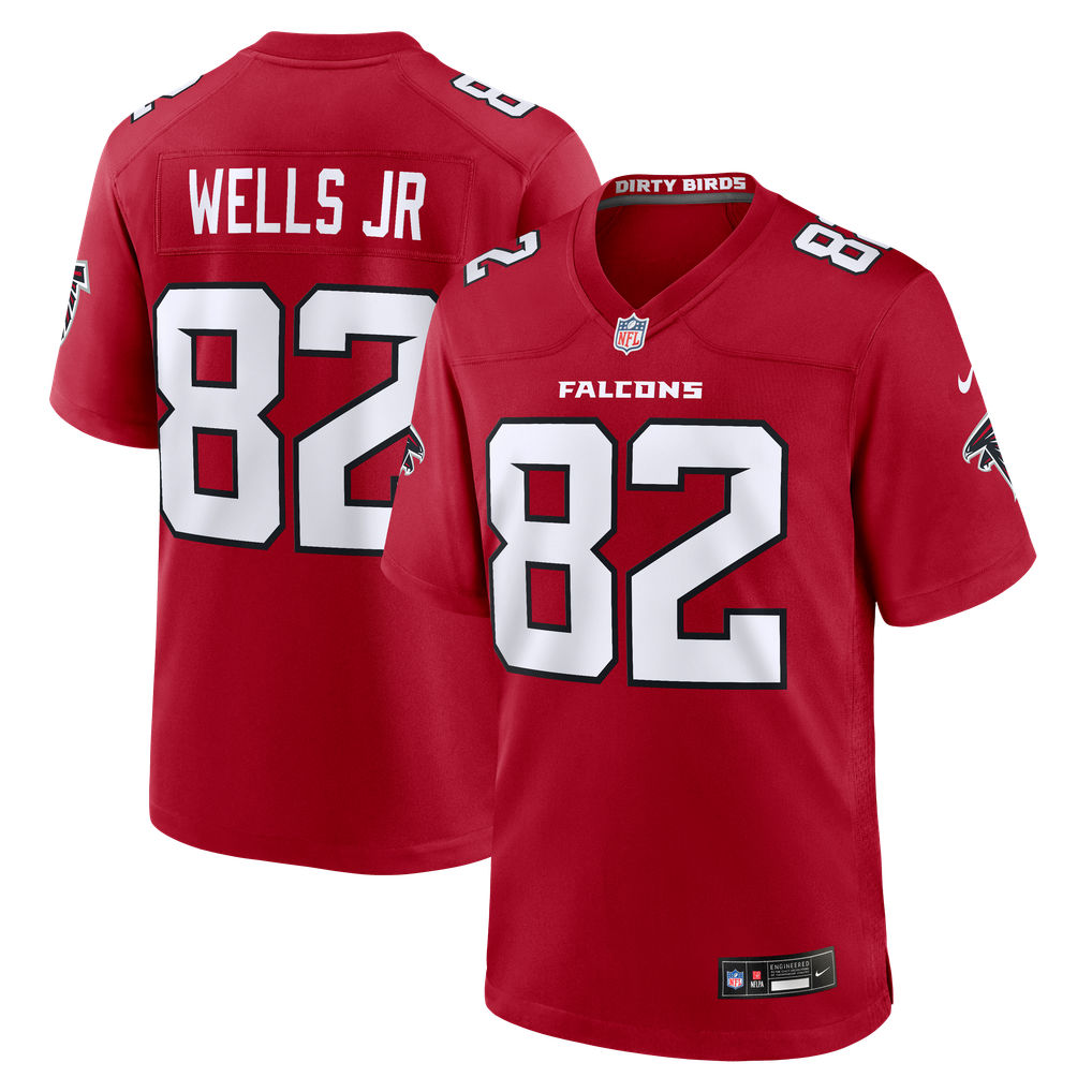 Men's Atlanta Falcons Antwane Wells Jr. Nike Red Team Game Jersey