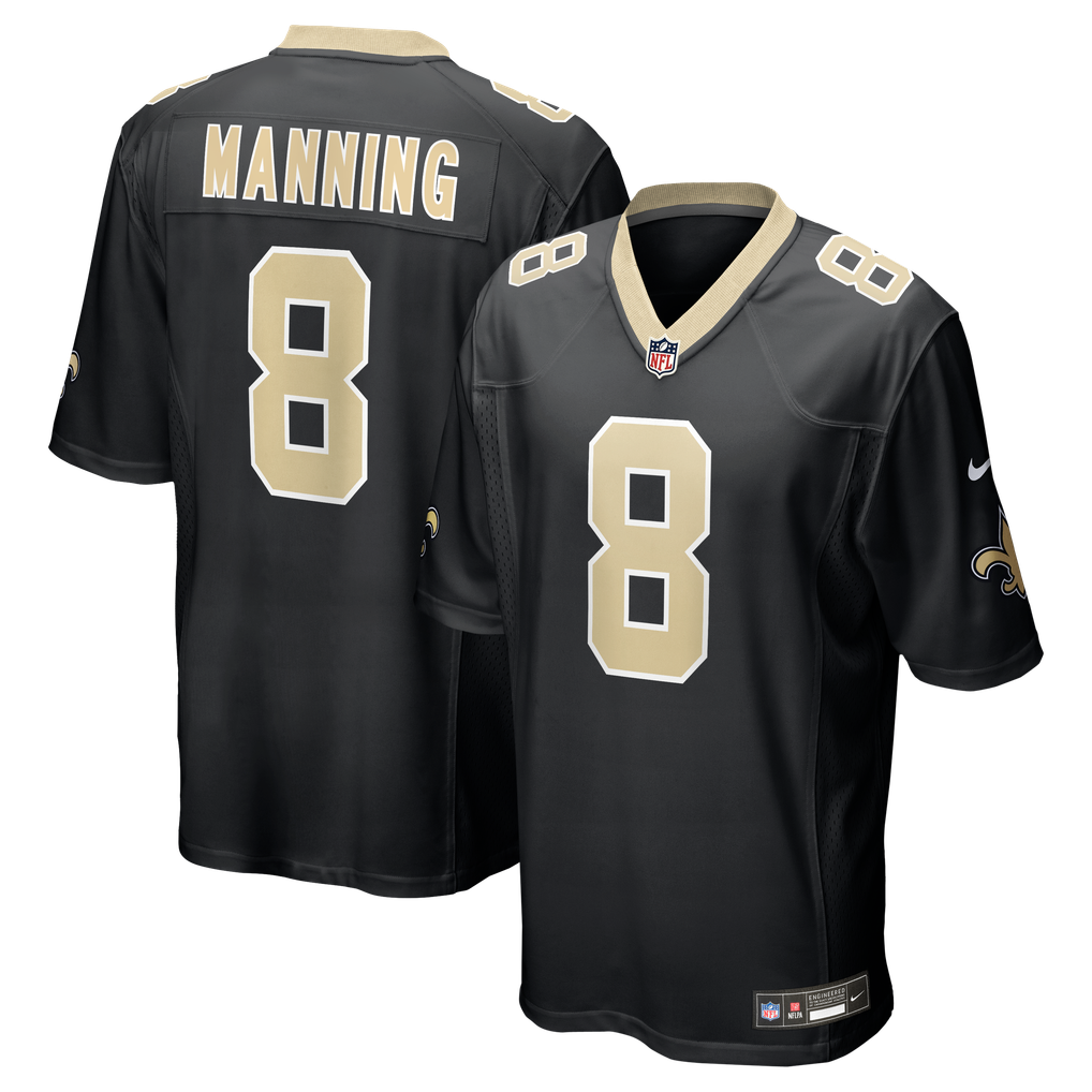 Men's New Orleans Saints Archie Manning Nike Black Game Retired Player Jersey - Image 1
