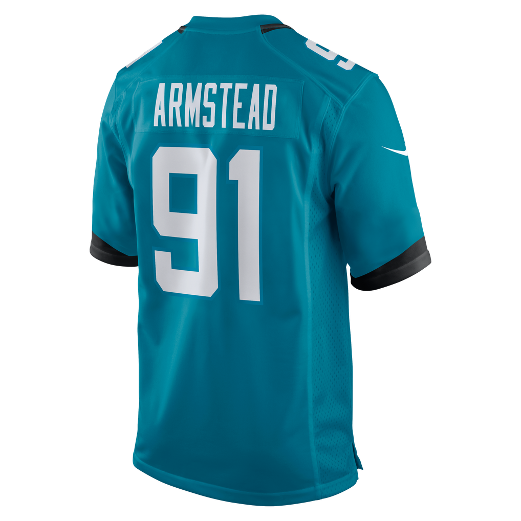 Men's Jacksonville Jaguars Arik Armstead Nike  Teal Team Game Jersey - Image 4