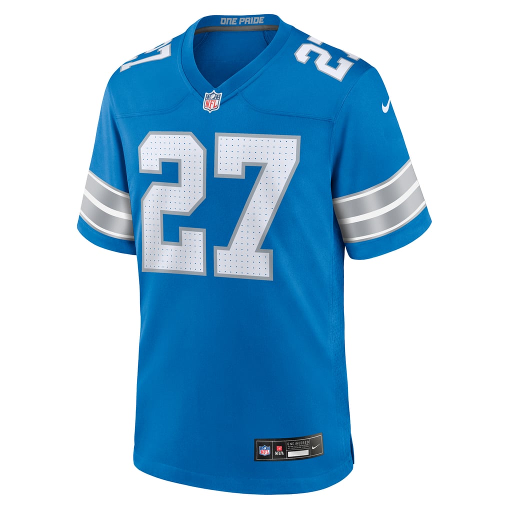 Men's Detroit Lions Arthur Maulet Nike  Blue Team Game Jersey - Image 3