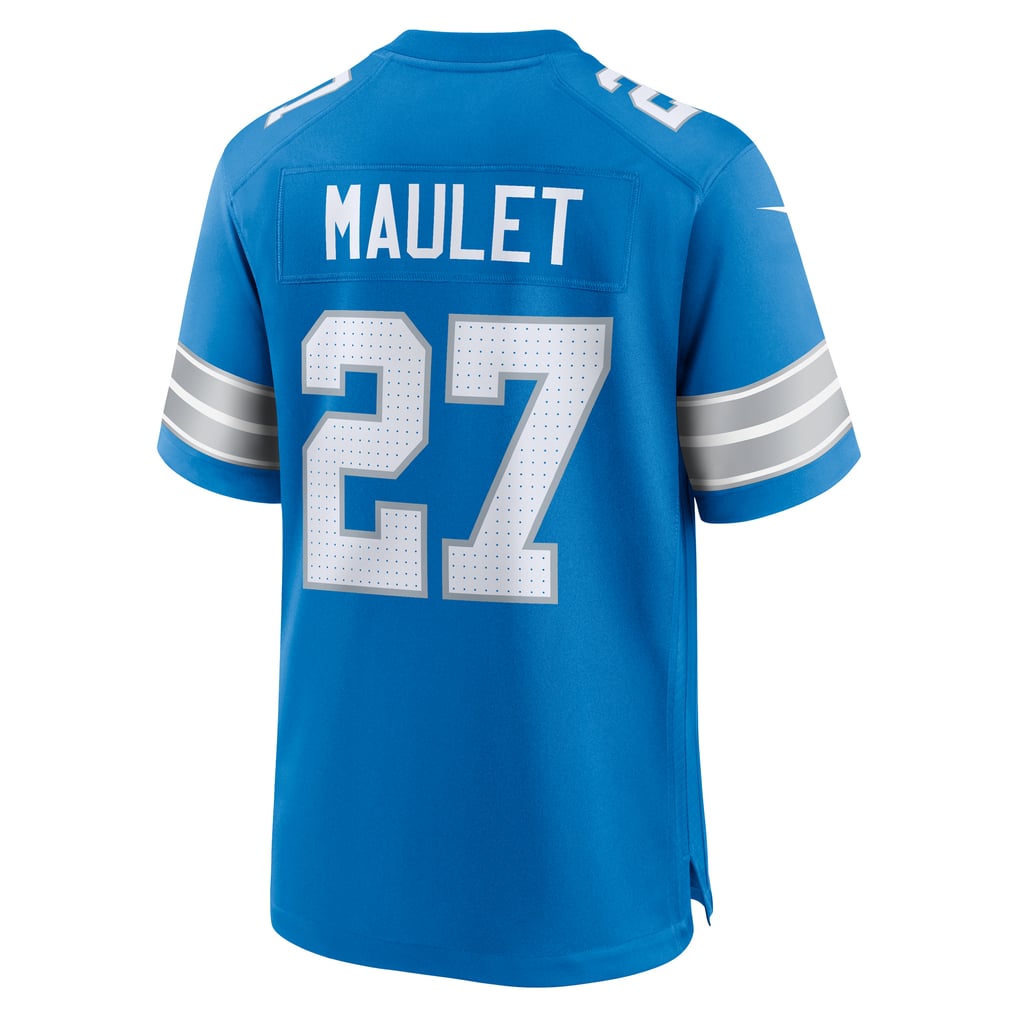 Men's Detroit Lions Arthur Maulet Nike  Blue Team Game Jersey - Image 4