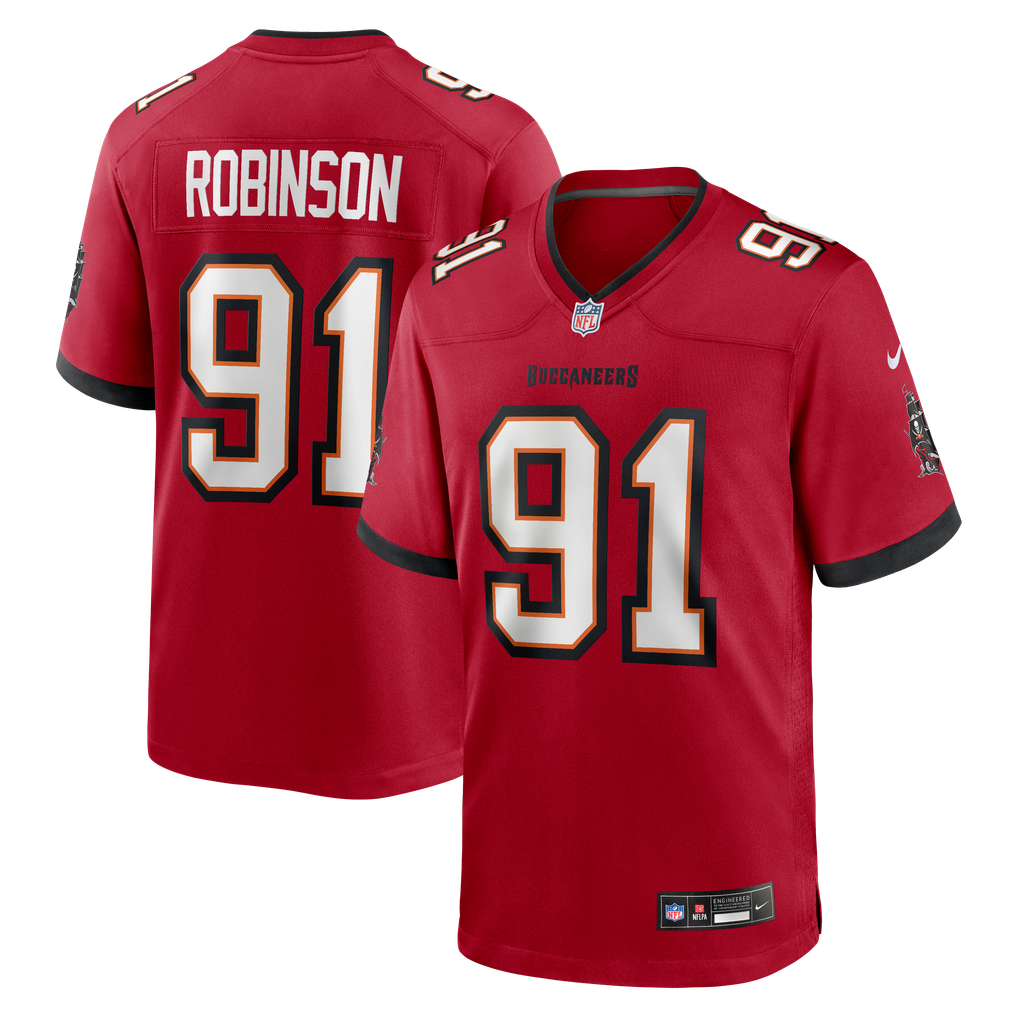 Men's Tampa Bay Buccaneers A'Shawn Robinson Nike Red Team Game Jersey - Image 2