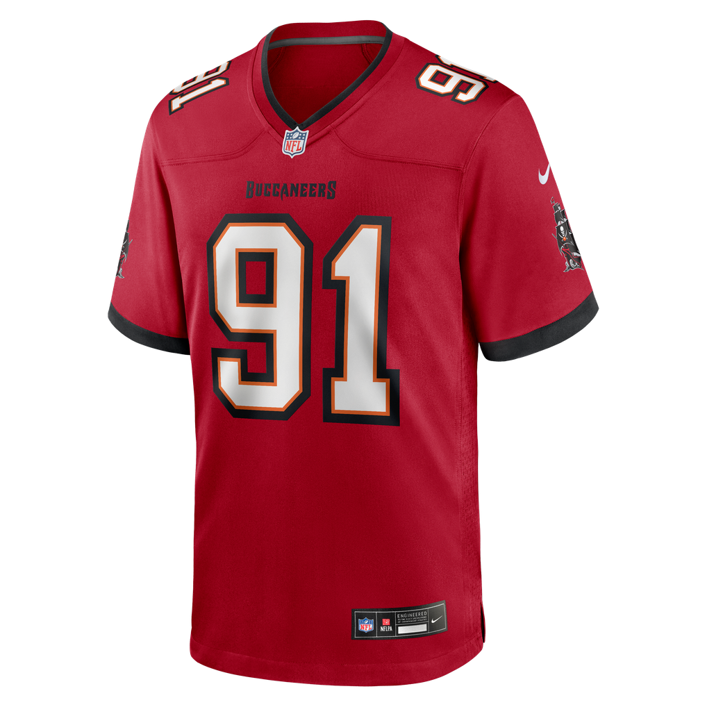 Men's Tampa Bay Buccaneers A'Shawn Robinson Nike Red Team Game Jersey - Image 5
