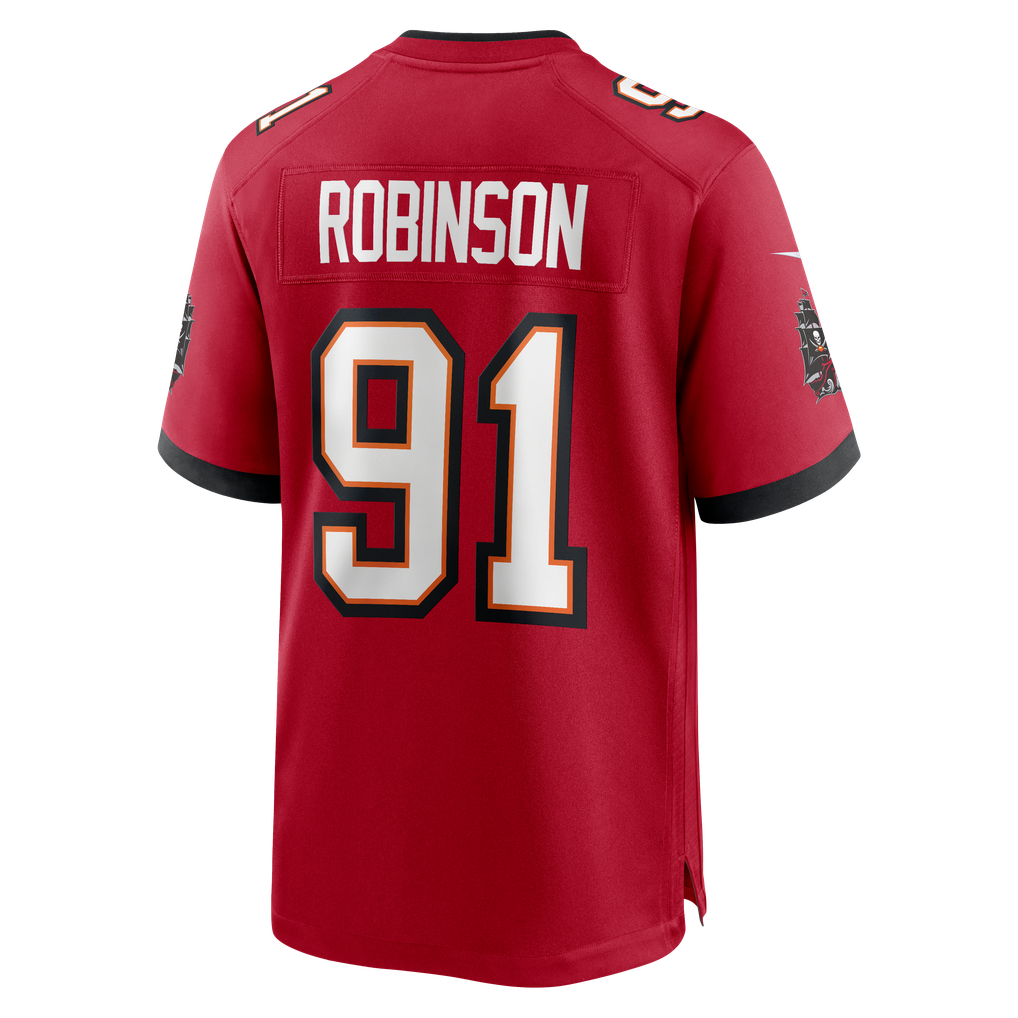 Men's Tampa Bay Buccaneers A'Shawn Robinson Nike Red Team Game Jersey - Image 6