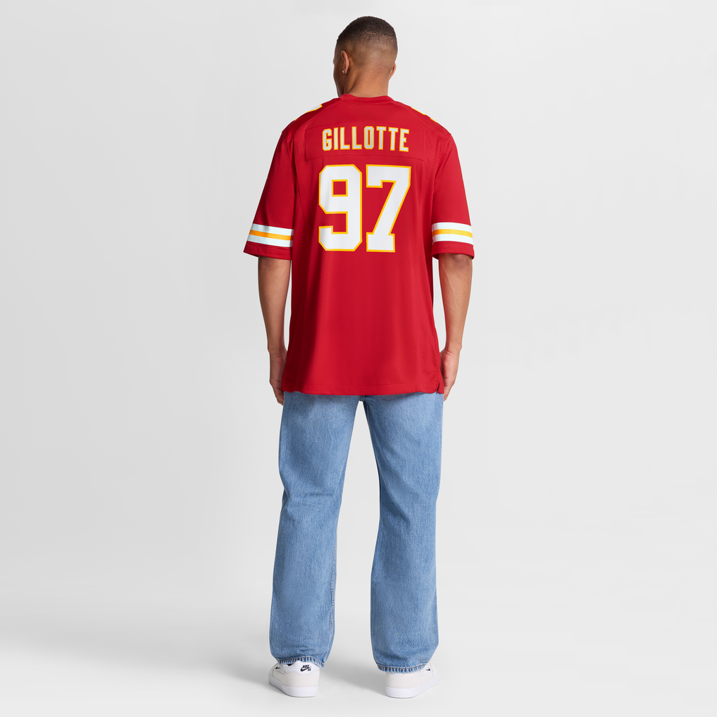 Men's Kansas City Chiefs Ashton Gillotte Nike  Red Team Game Jersey - Image 9