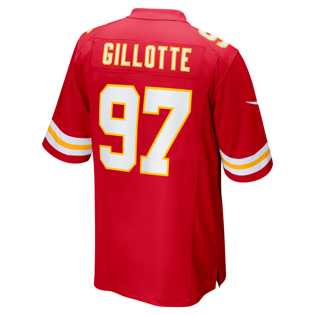 Men's Kansas City Chiefs Ashton Gillotte Nike  Red Team Game Jersey - Image 4