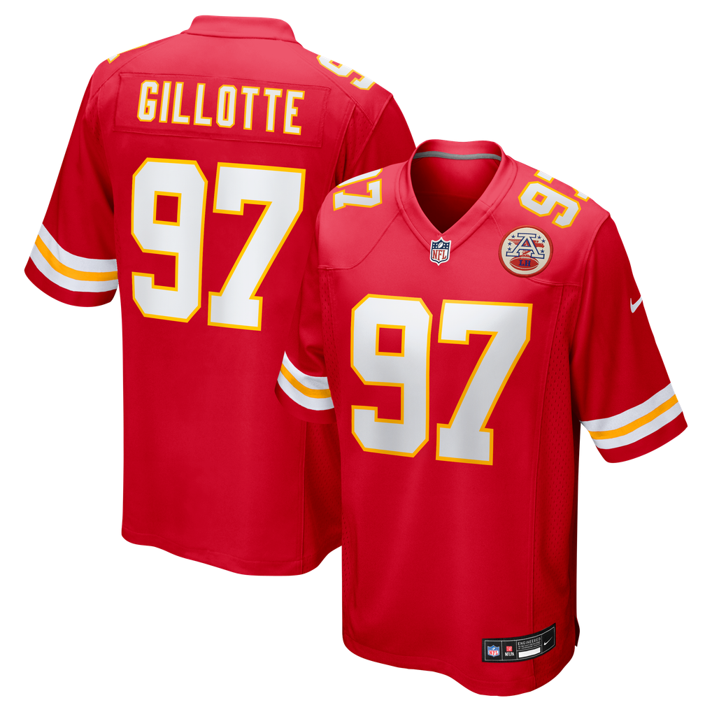 Men's Kansas City Chiefs Ashton Gillotte Nike  Red Team Game Jersey - Image 1