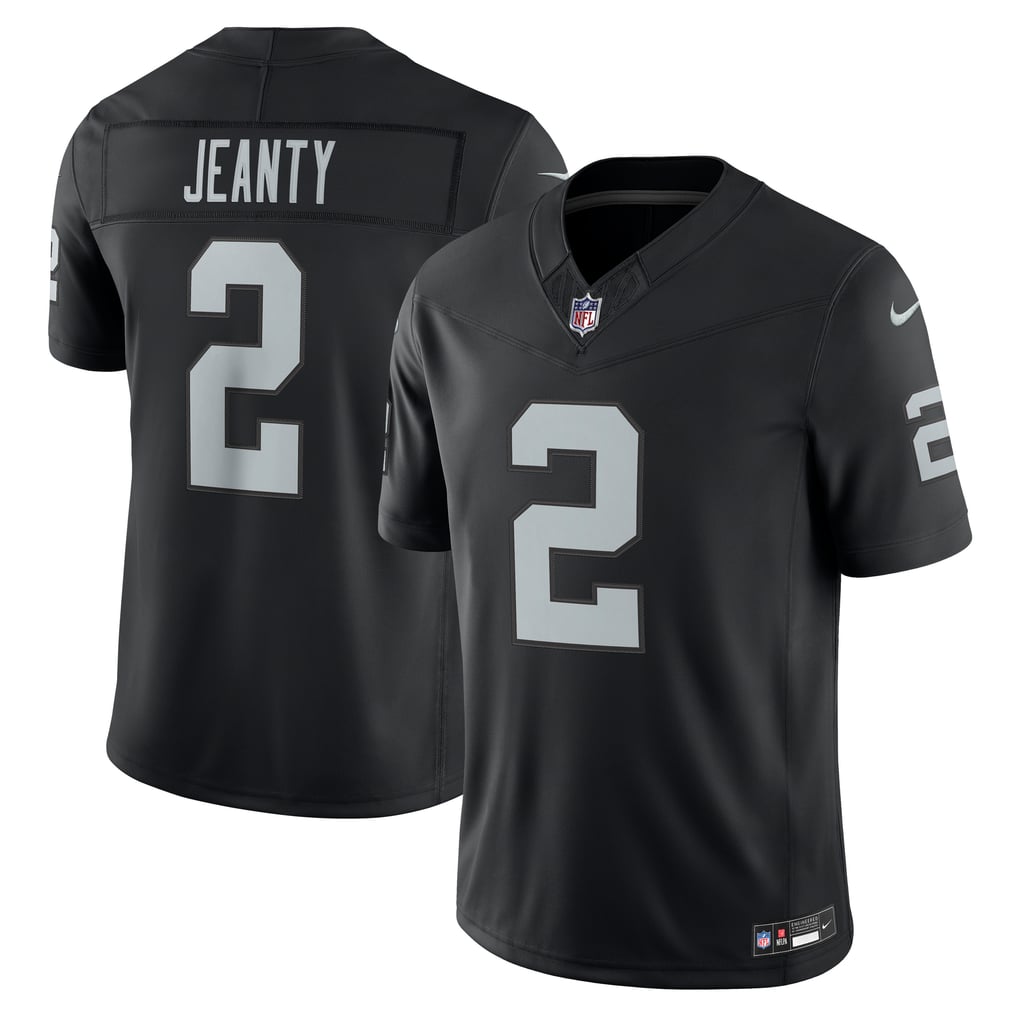 Men's Las Vegas Raiders Ashton Jeanty Nike Black Team Vapor F.U.S.E. Stitched Limited Jersey - Image 2