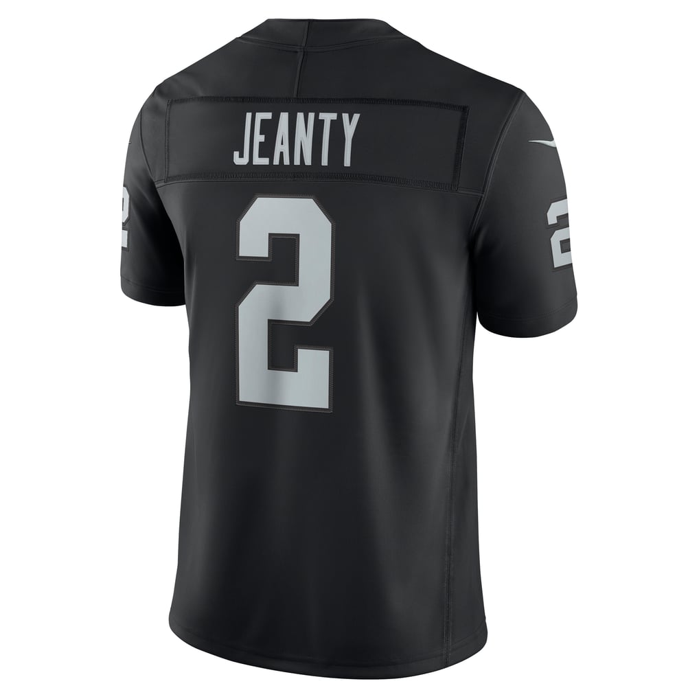 Men's Las Vegas Raiders Ashton Jeanty Nike Black Team Vapor F.U.S.E. Stitched Limited Jersey - Image 4