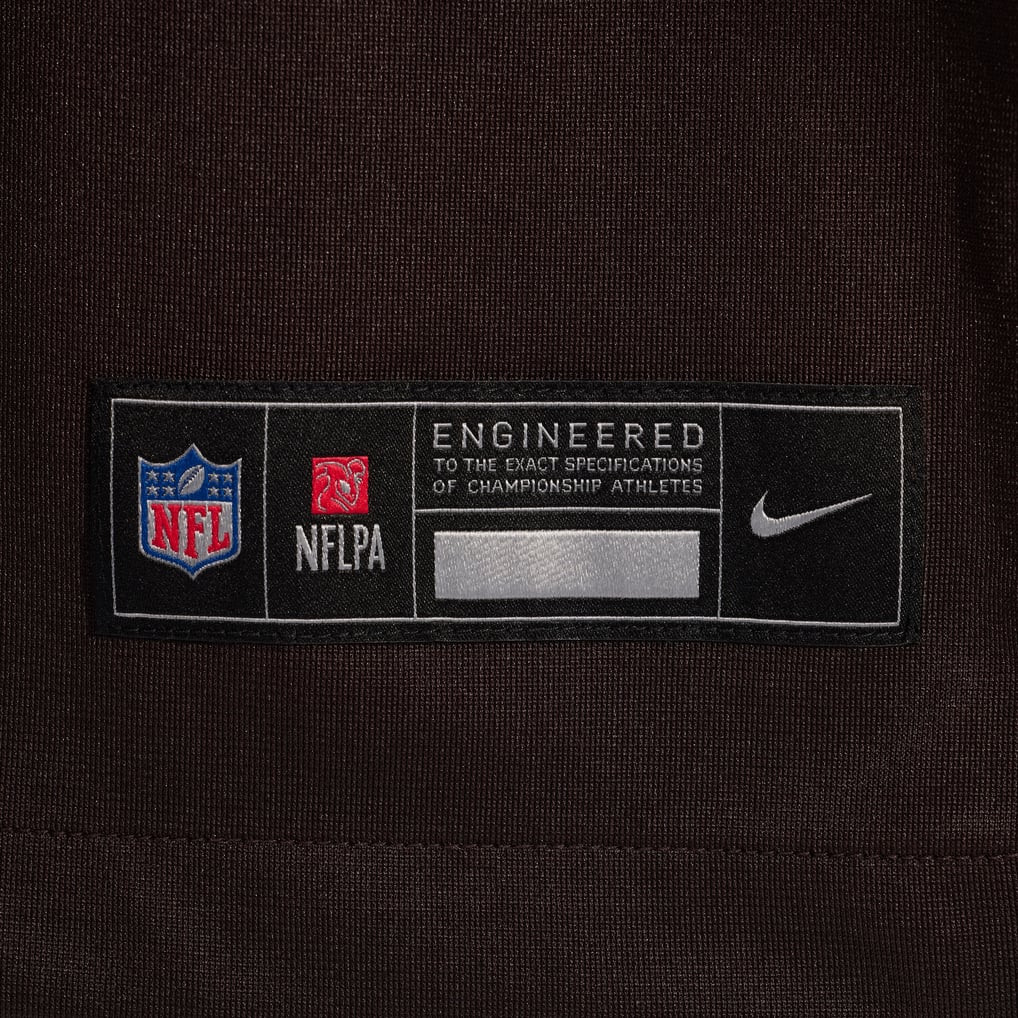 Men's Cleveland Browns Austin Barber Nike Brown Team Game Jersey - Image 9