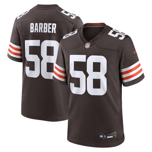 Men's Cleveland Browns Austin Barber Nike Brown Team Game Jersey - Image 1