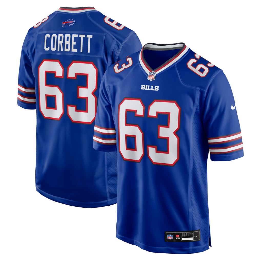 Men's Buffalo Bills Austin Corbett Nike  Royal Team Game Jersey - Image 1