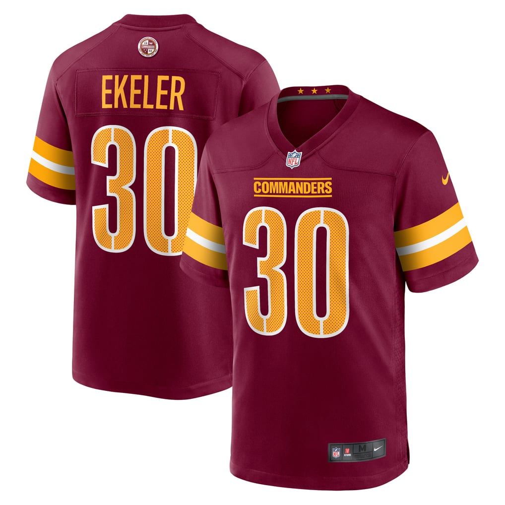 Men's Washington Commanders Austin Ekeler Nike Burgundy Game Player Jersey - Image 2