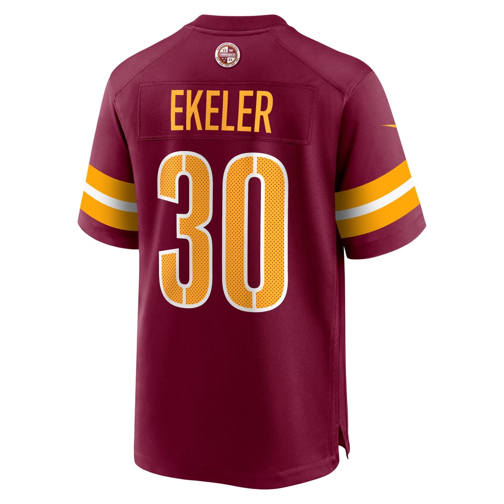Men's Washington Commanders Austin Ekeler Nike Burgundy Game Player Jersey - Image 4
