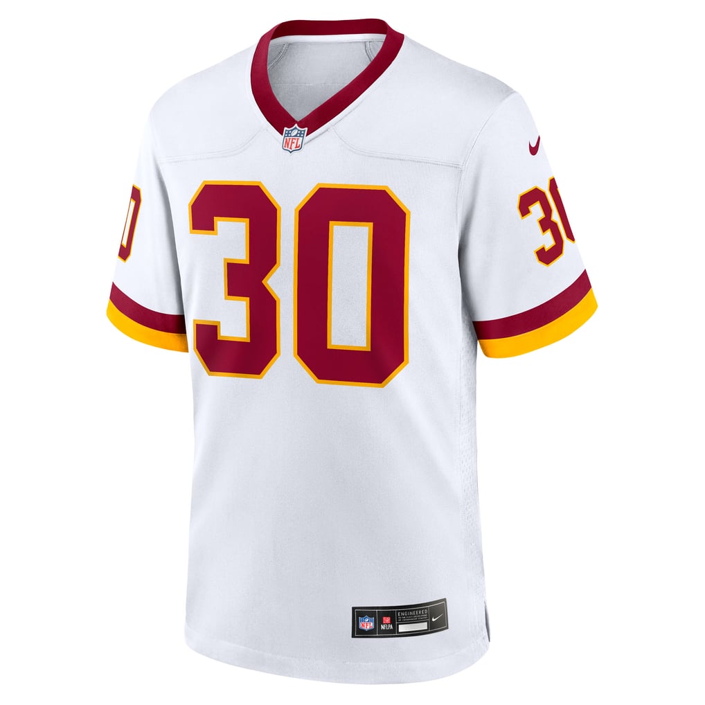 Men's Washington Commanders Austin Ekeler Nike White Game Super Bowl Era Jersey - Image 3