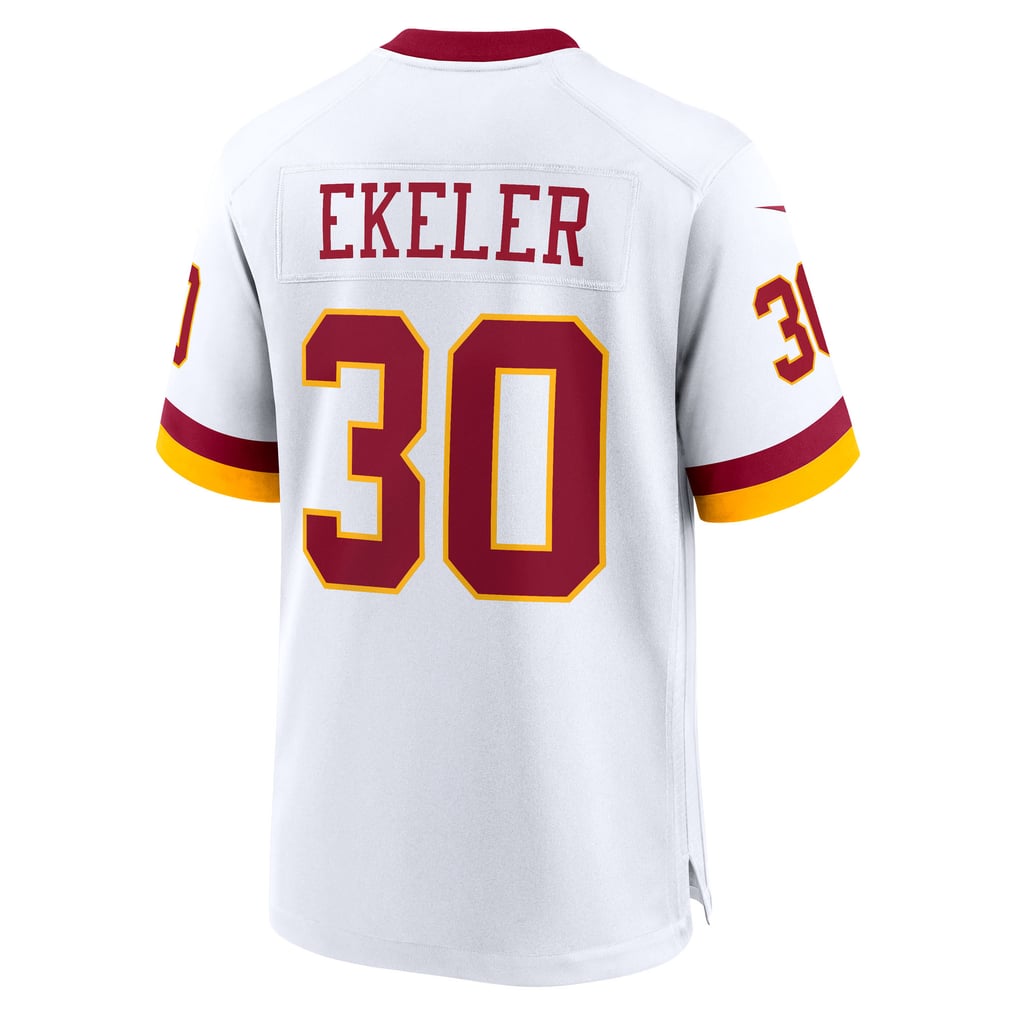 Men's Washington Commanders Austin Ekeler Nike White Game Super Bowl Era Jersey - Image 4