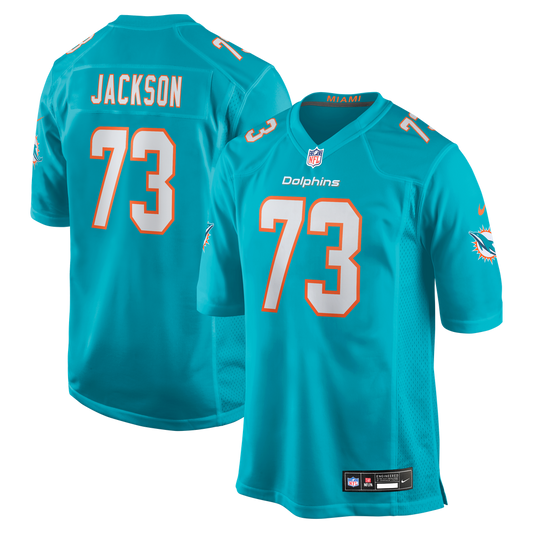 Men's Miami Dolphins Austin Jackson Nike Aqua Game Jersey - Image 1