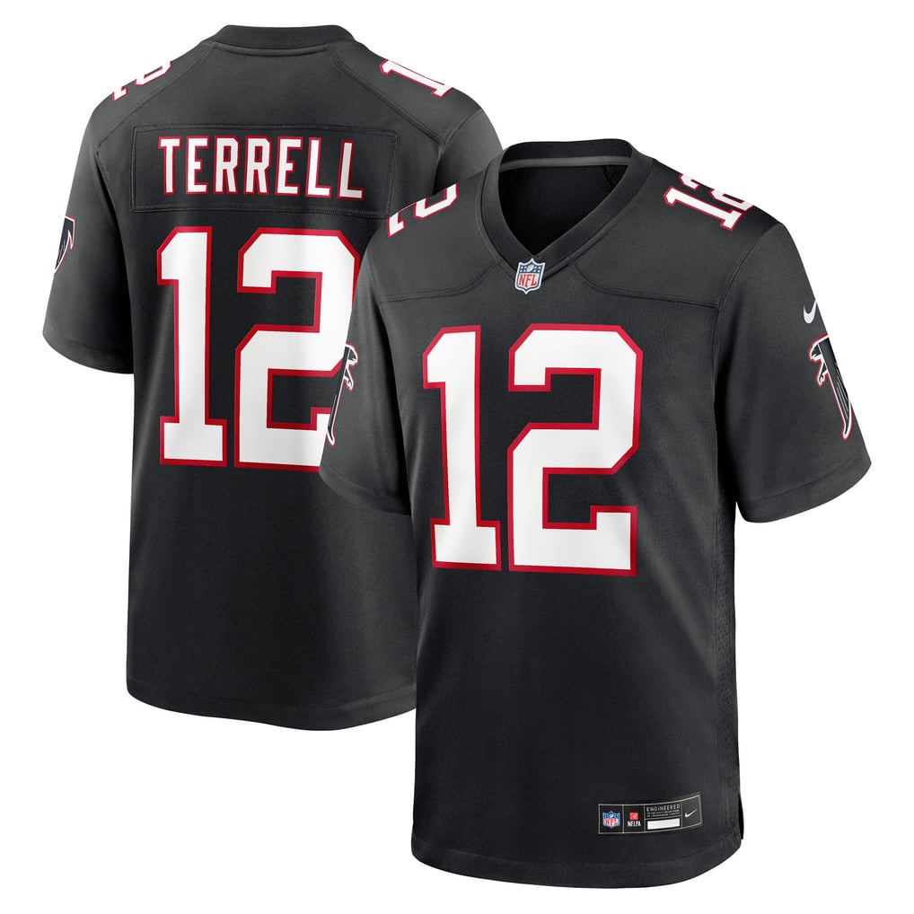Men's Atlanta Falcons Avieon Terrell Nike Black Alternate Throwback Game Jersey