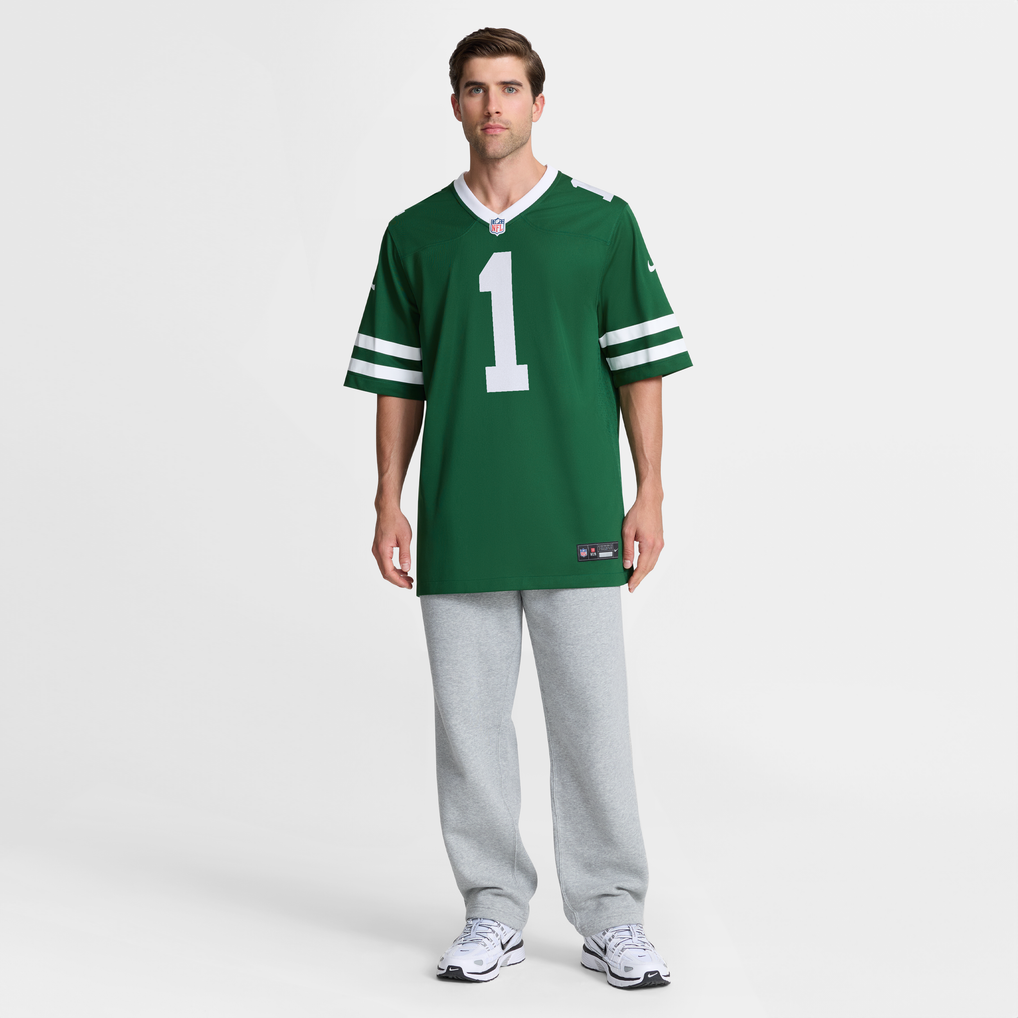 Men's New York Jets Azareye'h Thomas Nike Legacy Green Team Game Jersey - Image 3