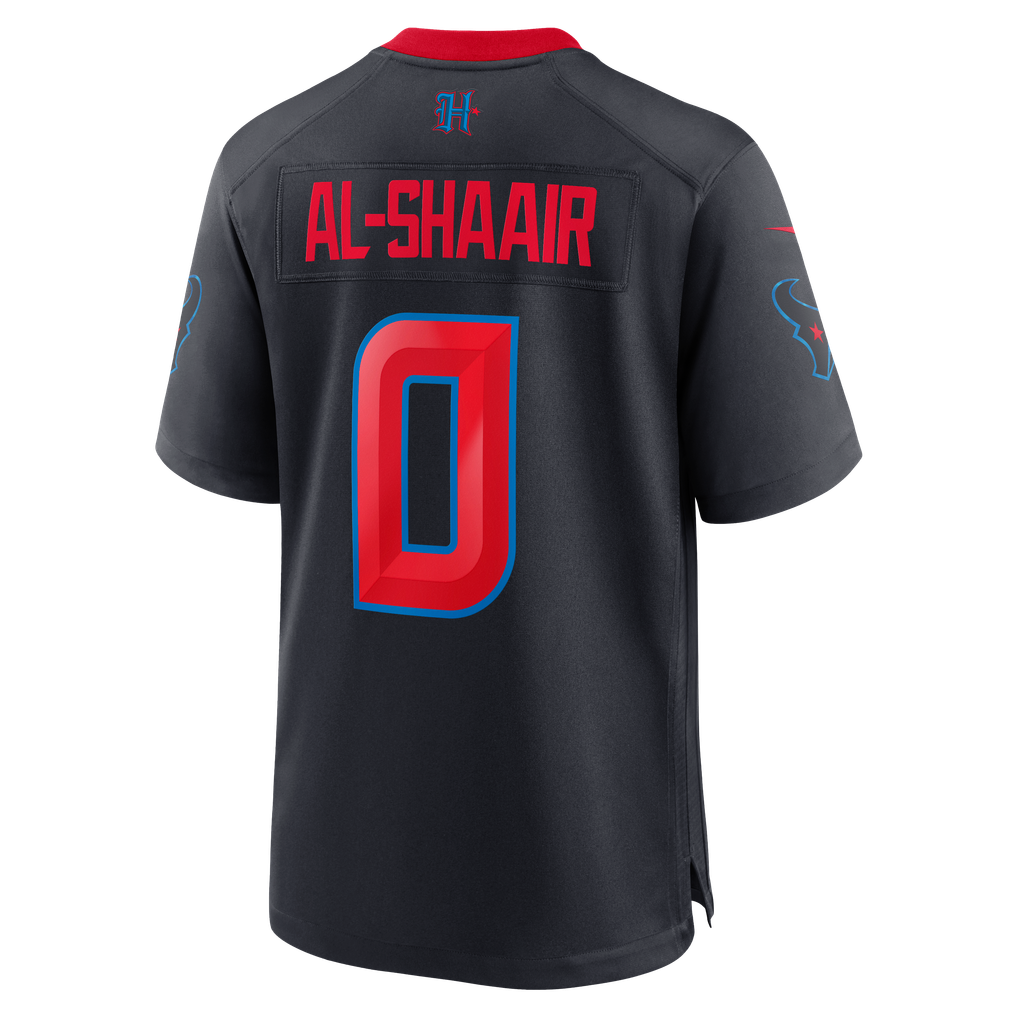 Men's Houston Texans Azeez Al-Shaair Nike Navy Alternate Game Jersey - Image 4