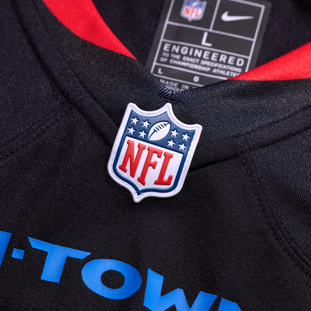 Men's Houston Texans Azeez Al-Shaair Nike Navy Alternate Game Jersey - Image 5