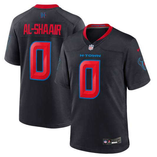 Men's Houston Texans Azeez Al-Shaair Nike Navy Alternate Game Jersey - Image 1
