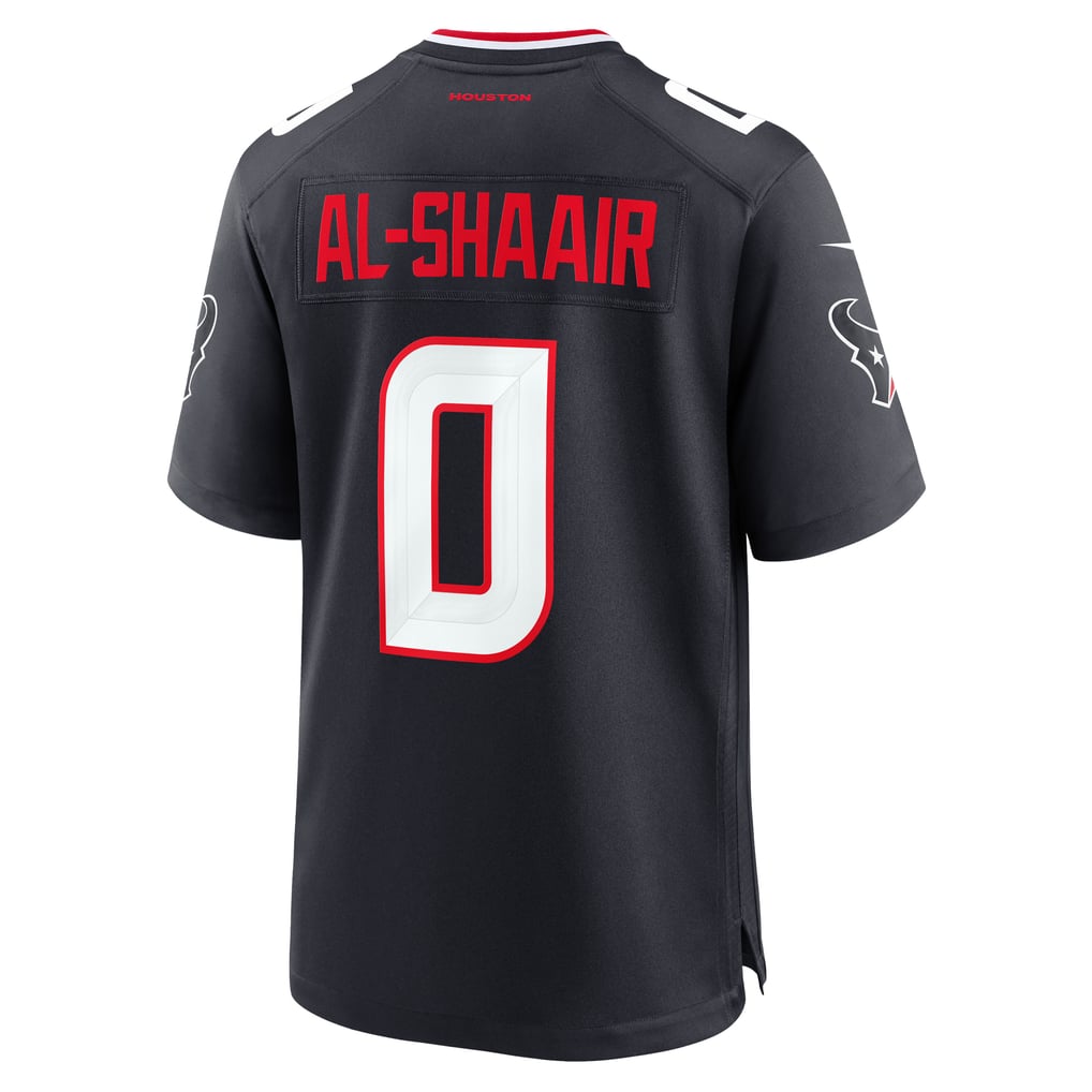 Men's Houston Texans Azeez Al-Shaair Nike  Navy Team Game Jersey - Image 4