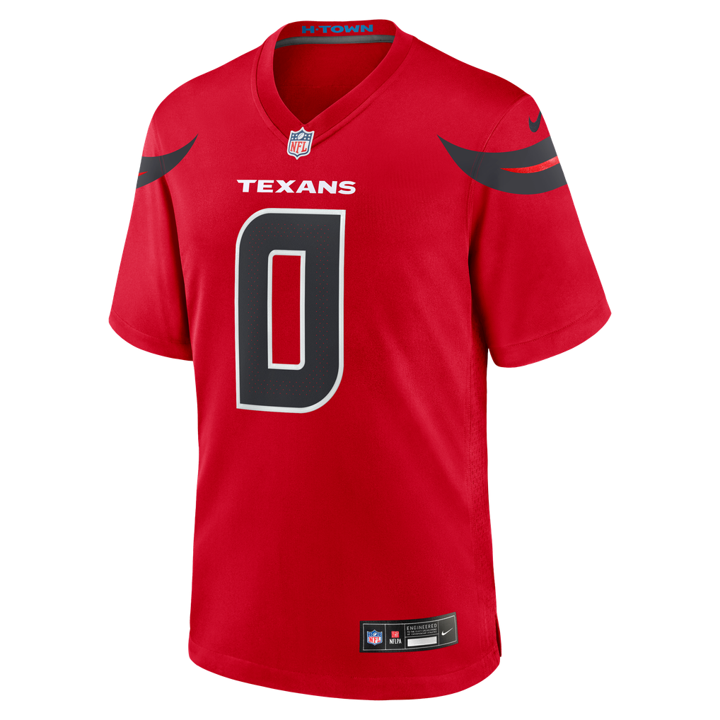 Men's Houston Texans Azeez Al-Shaair Nike Red Alternate Game Jersey - Image 3