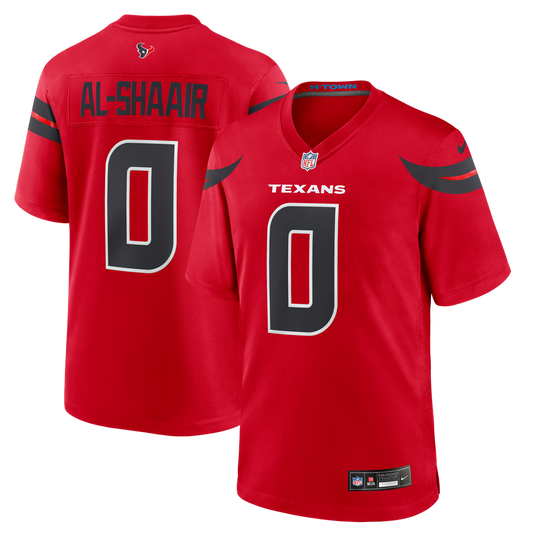 Men's Houston Texans Azeez Al-Shaair Nike Red Alternate Game Jersey - Image 1