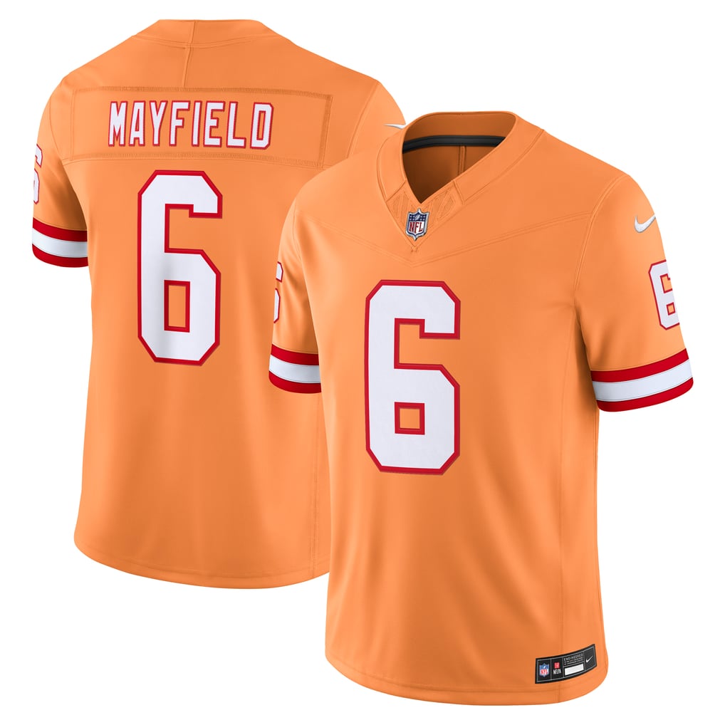 Men's Tampa Bay Buccaneers Baker Mayfield Nike Creamsicle Alternate Vapor F.U.S.E. Stitched Limited Jersey - Image 2