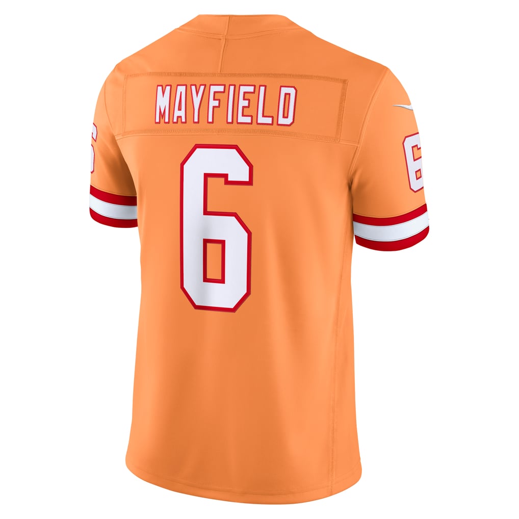 Men's Tampa Bay Buccaneers Baker Mayfield Nike Creamsicle Alternate Vapor F.U.S.E. Stitched Limited Jersey - Image 4