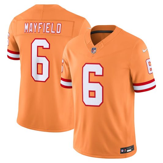 Men's Tampa Bay Buccaneers Baker Mayfield Nike Creamsicle Alternate Vapor F.U.S.E. Stitched Limited Jersey - Image 1
