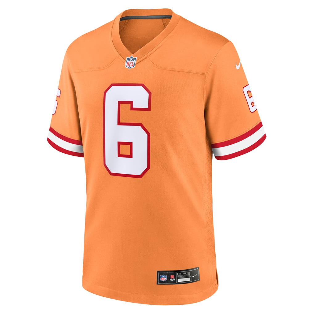 Men's Tampa Bay Buccaneers Baker Mayfield Nike Orange Throwback Game Jersey - Image 3
