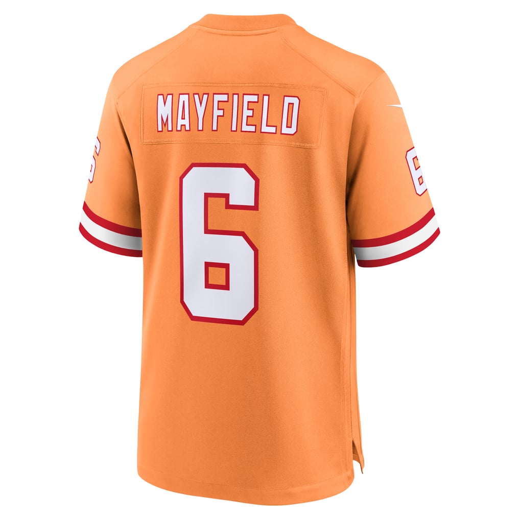 Men's Tampa Bay Buccaneers Baker Mayfield Nike Orange Throwback Game Jersey - Image 4