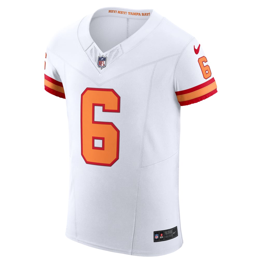 Men's Tampa Bay Buccaneers Baker Mayfield Nike White  The '76 Jersey Vapor F.U.S.E. Elite Jersey - Image 3