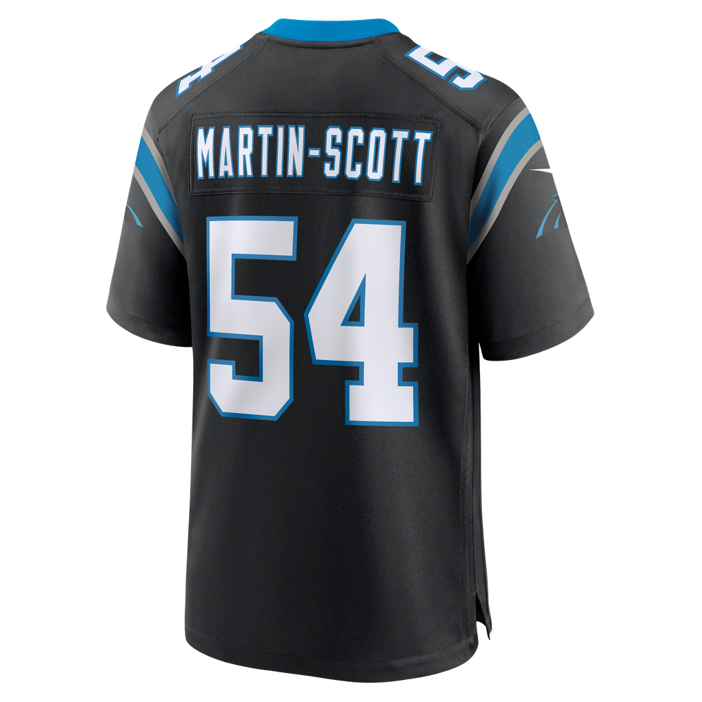 Men's Carolina Panthers Bam Martin Scott Nike Black Team Game Jersey - Image 4