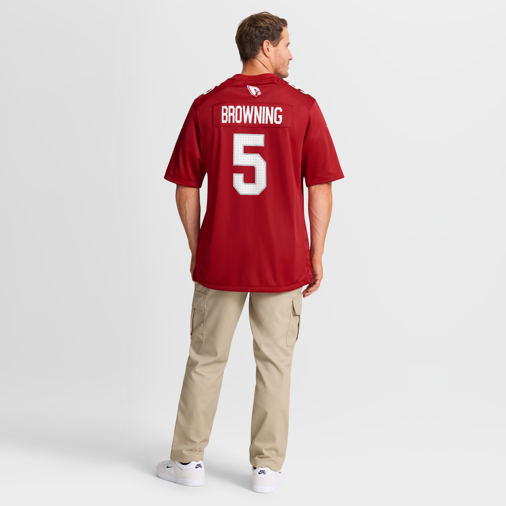 Men's Arizona Cardinals Baron Browning Nike  Cardinal Team Game Jersey - Image 9
