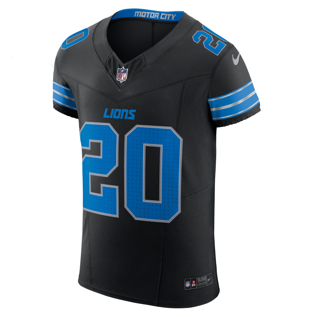 Men's Detroit Lions Barry Sanders Nike Black Alternate Vapor F.U.S.E. Elite Jersey - Image 3