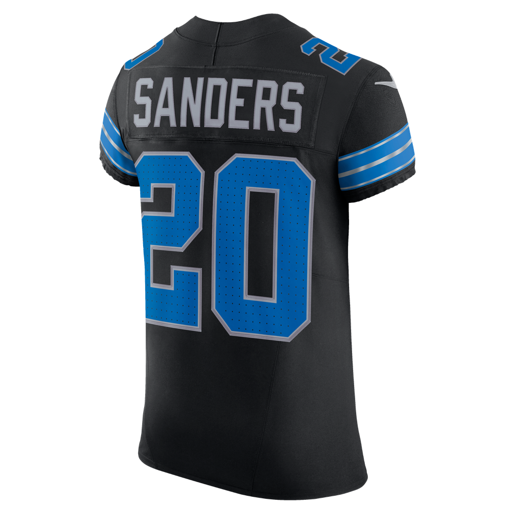Men's Detroit Lions Barry Sanders Nike Black Alternate Vapor F.U.S.E. Elite Jersey - Image 4