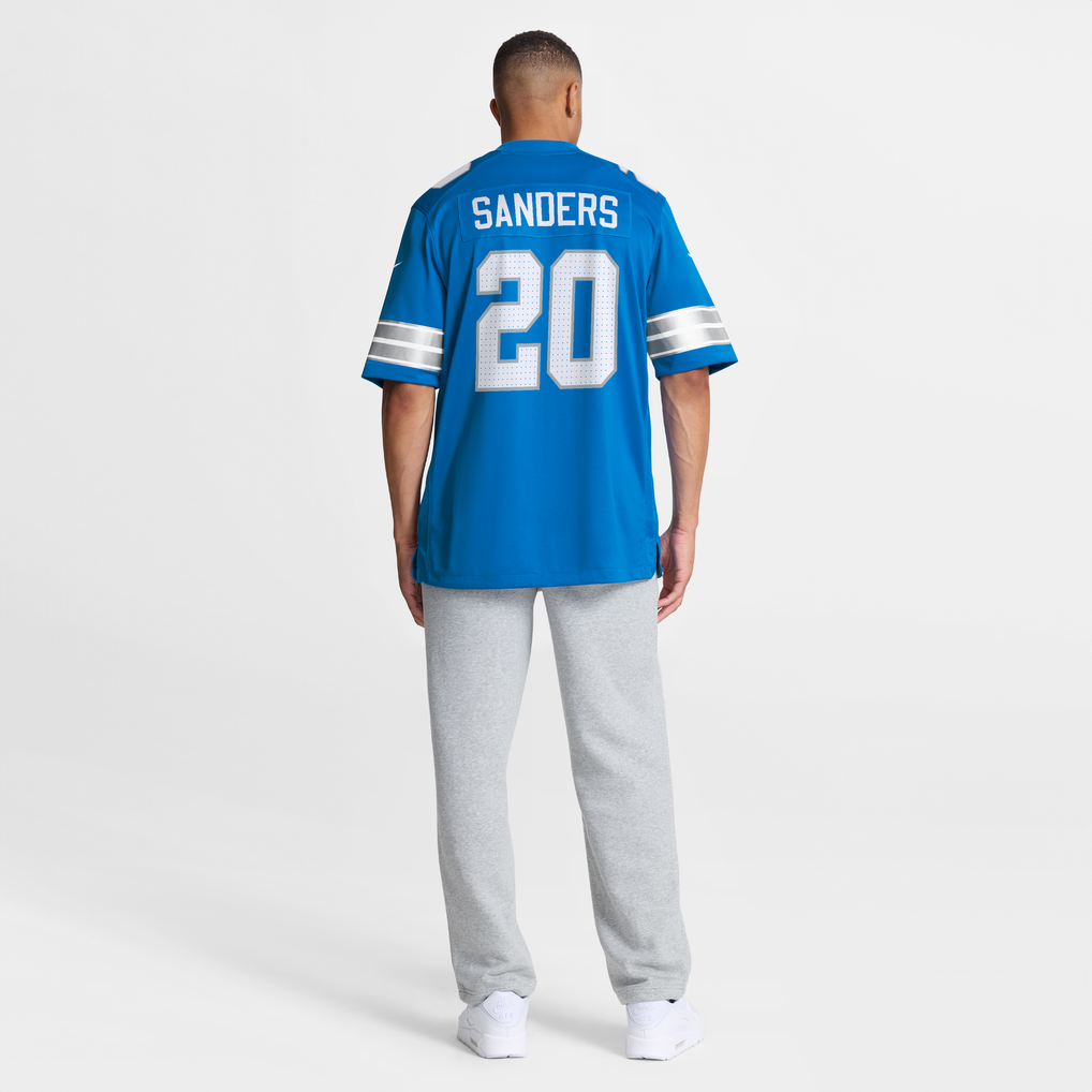 Men's Detroit Lions Barry Sanders Nike Blue Retired Player Game Jersey - Image 9